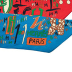 Hermes Twilly 1001 H Thousand And One Red Blue Multicolor Silk — view 2