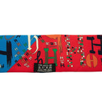 Hermes Twilly 1001 H Thousand And One Red Blue Multicolor Silk — view 4