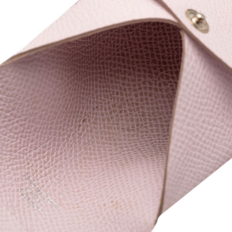 Hermes Bastia Coin Case Purse Mauve Pale Light Pink Vaux Epson — view 4