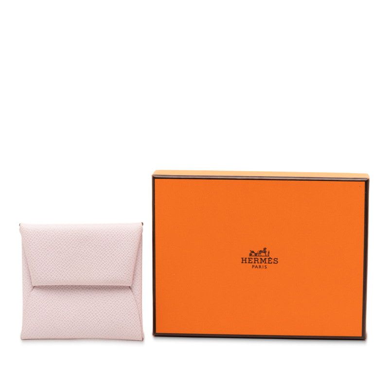 Hermes Bastia Coin Case Purse Mauve Pale Light Pink Vaux Epson — view 8