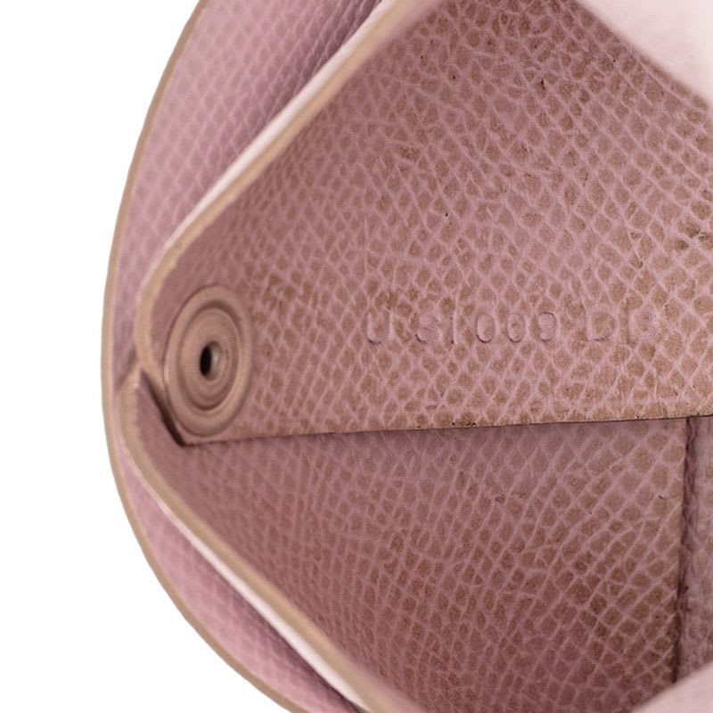 Hermes Bastia Coin Case Purse Mauve Pale Light Pink Vaux Epson — view 7