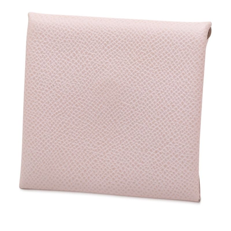 Hermes Bastia Coin Case Purse Mauve Pale Light Pink Vaux Epson — view 2
