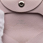 Hermes Bastia Coin Case Purse Mauve Pale Light Pink Vaux Epson — view 6