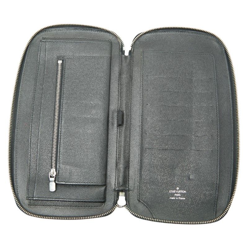 Louis Vuitton Taiga Organizer Ator Round Zipper Long Wallet Travel Case — view 7