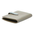 Celine Medium Strap Wallet Beige Blue Leather — view 5