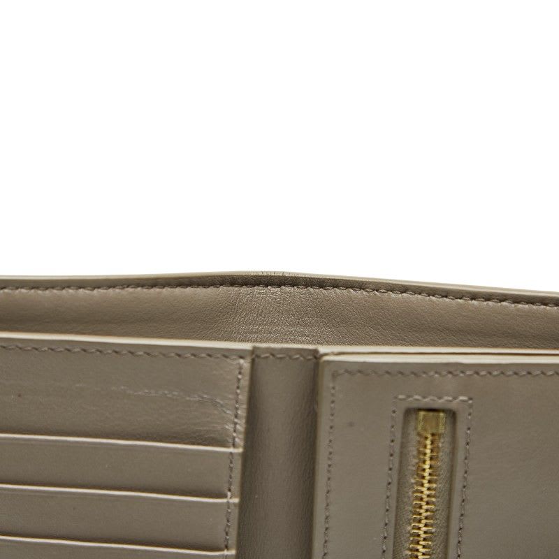 Celine Medium Strap Wallet Beige Blue Leather — view 7