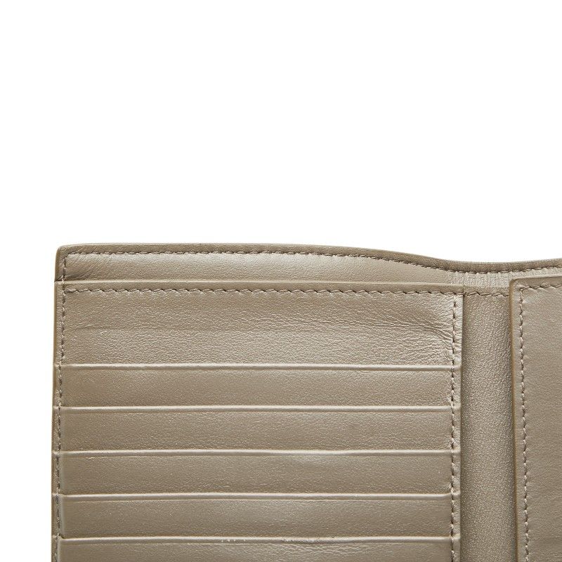 Celine Medium Strap Wallet Beige Blue Leather — view 8