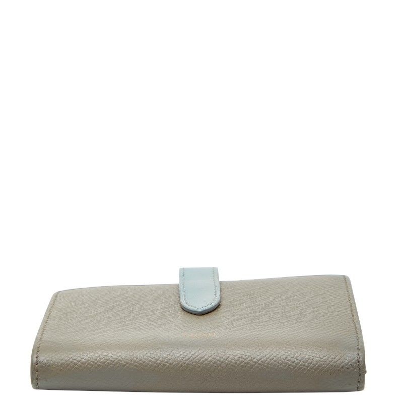 Celine Medium Strap Wallet Beige Blue Leather — view 3