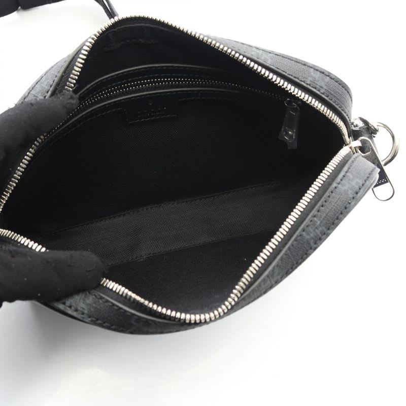 Gucci Shoulder Bag GG Small Crossbody Black Leather — view 4
