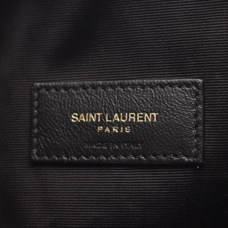 Saint Laurent Paris Shoulder Bag Rive Gauche Bucket Nero Wool Leather — view 5