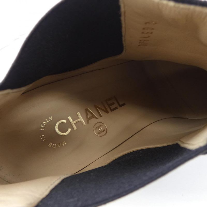 Chanel Size 38.5 Black Boots — view 6