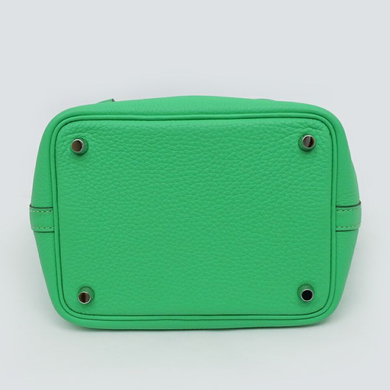 Hermes Picotin Lock PM Eclat Vert Comic Blue Frida Silva Hardware — view 4