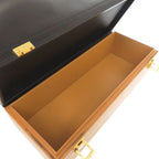 Hermes Macpherson Box Calf Vauchamonie Black Gold Bicolor Hardware