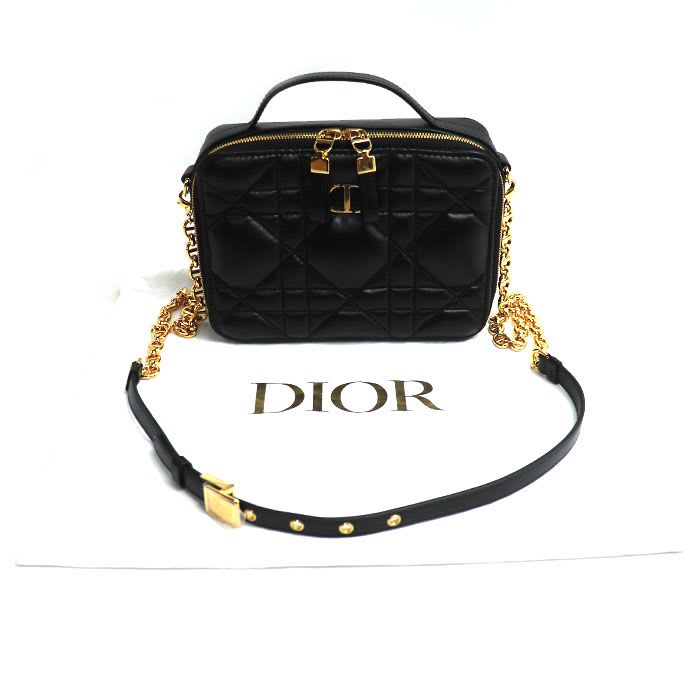 Dior Macrocanage Caro Box Bag 2-Way Shoulder Black S5140 Ungx m900 — view 7