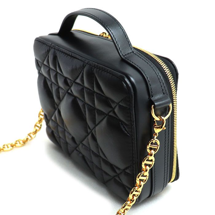 Dior Macrocanage Caro Box Bag 2-Way Shoulder Black S5140 Ungx m900 — view 3