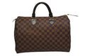 Louis Vuitton Speedy 35 Damier Azur Handbag Brown Beige