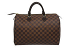 Louis Vuitton Speedy 35 Damier Azur Handbag Brown Beige — view 2