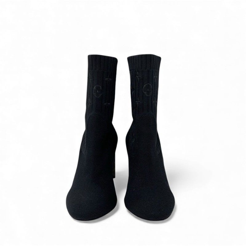 Louis Vuitton Silhouette Line Monogram Boots Short Shoes Fabric Leather — view 2