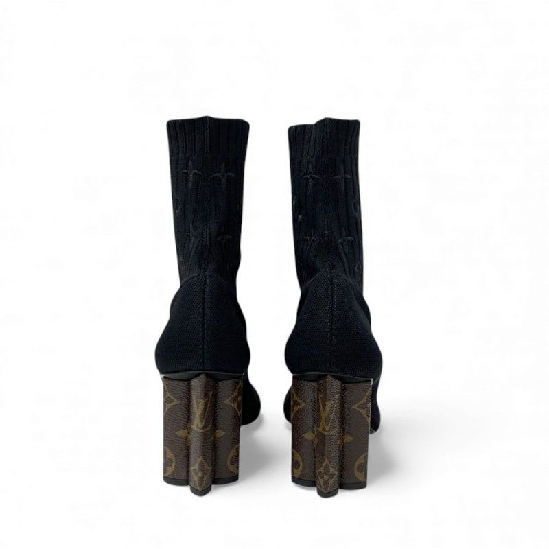Louis Vuitton Silhouette Line Monogram Boots Short Shoes Fabric Leather — view 5