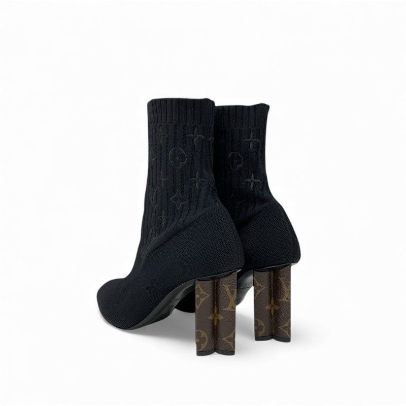 Louis Vuitton Silhouette Line Monogram Boots Short Shoes Fabric Leather — view 4