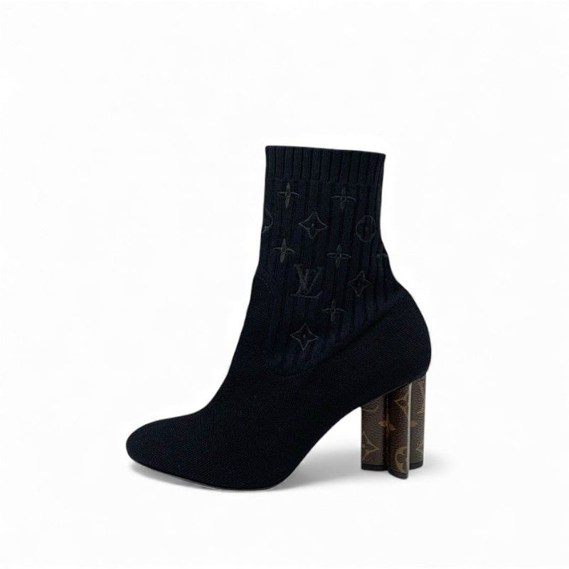 Louis Vuitton Silhouette Line Monogram Boots Short Shoes Fabric Leather — view 3
