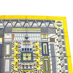 Hermes Scarf Silk Carre 90 Garden OF Shapes Yellow — view 3