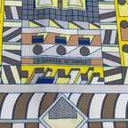 Hermes Scarf Silk Carre 90 Garden OF Shapes Yellow — view 6