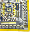 Hermes Scarf Silk Carre 90 Garden OF Shapes Yellow — view 5