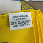Hermes Scarf Silk Carre 90 Garden OF Shapes Yellow — view 8