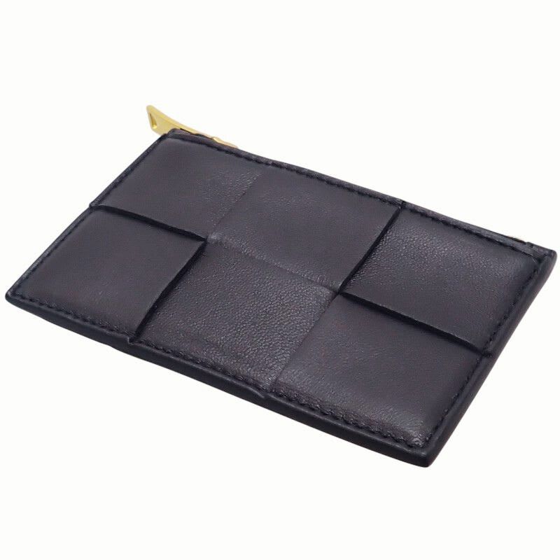 Bottega Veneta Maxi Intrecciato Cassette Zipper VCQC Card Case Calf Navy — view 5