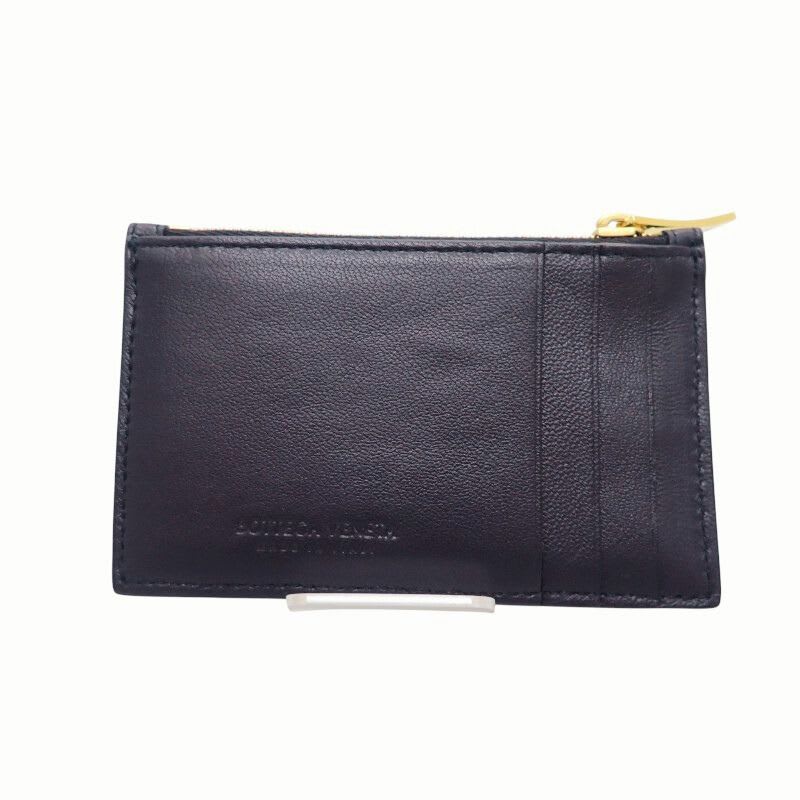 Bottega Veneta Maxi Intrecciato Cassette Zipper VCQC Card Case Calf Navy — view 4