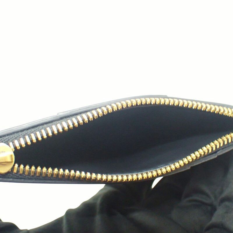 Bottega Veneta Maxi Intrecciato Cassette Zipper VCQC Card Case Calf Navy — view 8