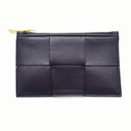 Bottega Veneta Maxi Intrecciato Cassette Zipper VCQC Card Case Calf Navy — view 3