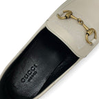 Gucci Loafer Leather Shoes Off White Gold Horsebit Flat — view 7