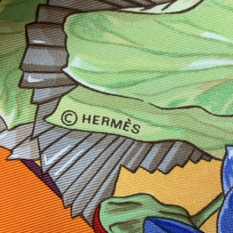 Hermes Scarf Silk Carre 90 Sarasvati Talent Orange — view 6