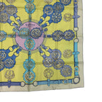 Hermes Scarf Silk Carre 90 Cuivreries Copperwork Yellow — view 5