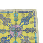 Hermes Scarf Silk Carre 90 Cuivreries Copperwork Yellow — view 3