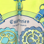 Hermes Scarf Silk Carre 90 Cuivreries Copperwork Yellow — view 6