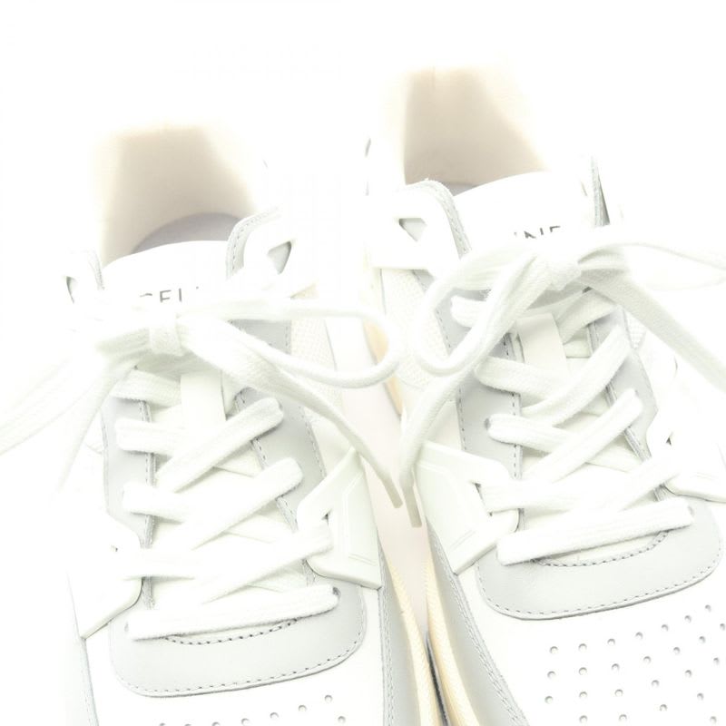Celine Sneakers Triomphe C00 Dp40 White Gray Beige Leather — view 8