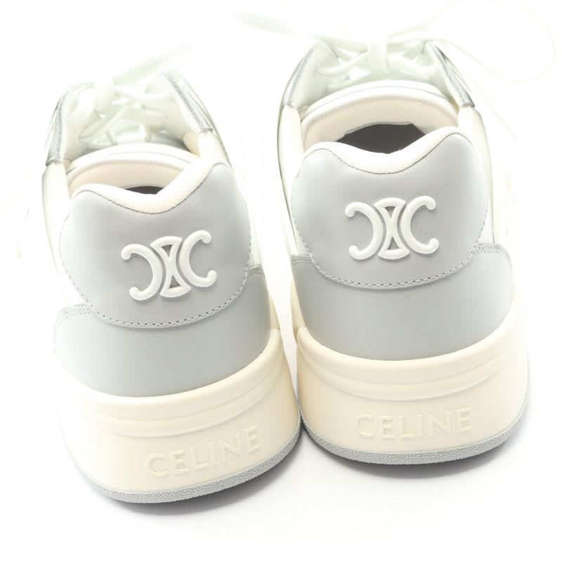 Celine Sneakers Triomphe C00 Dp40 White Gray Beige Leather — view 9
