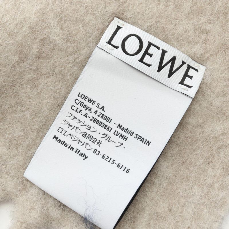 Loewe Muffler Scarf Fsf 4 Ss1 Navy Wool — view 2