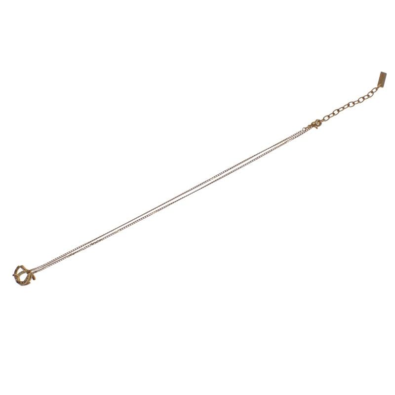 Saint Laurent Cassandra Necklace Metal Gold — view 7