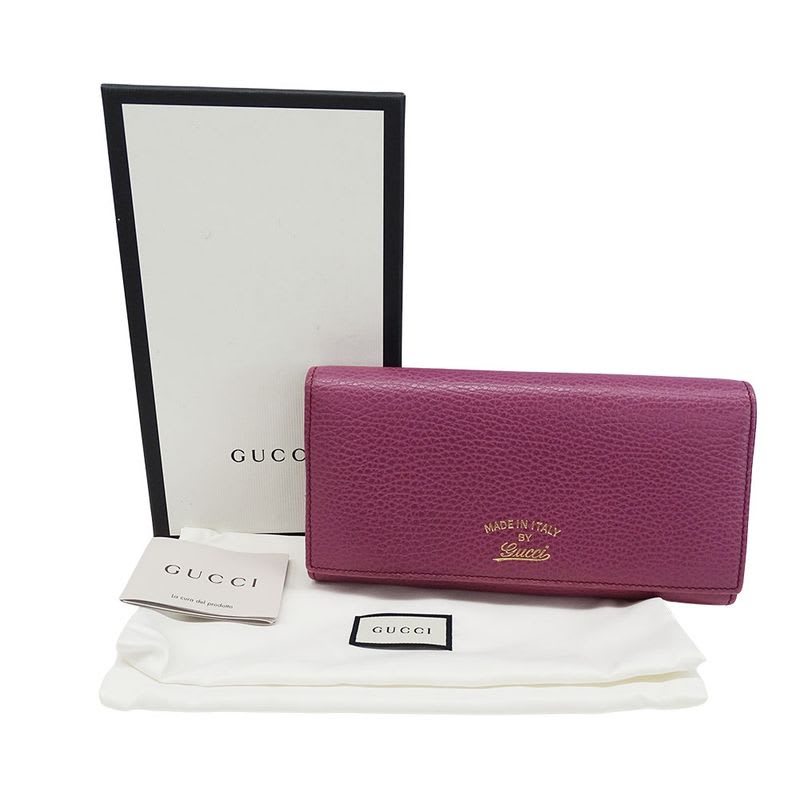 Gucci Wallet Long Leather Swing Continental Purple — view 5