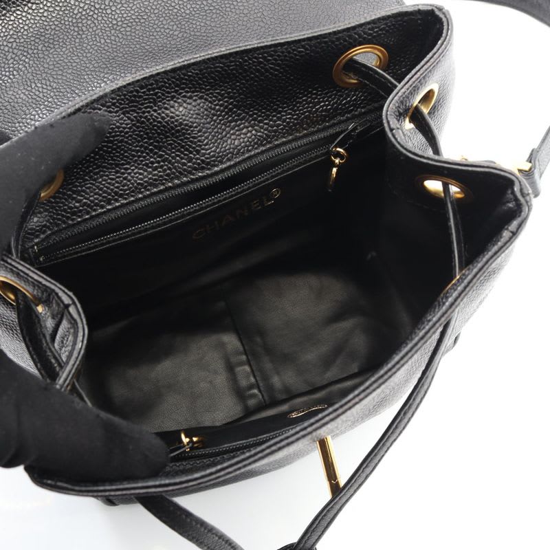 Chanel Rucksack Sac Backpack Black Caviar Leather