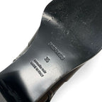 Hermes Frenchie 50 Boots Short Shoes Leather Black Silver Kelly Hardware — view 8