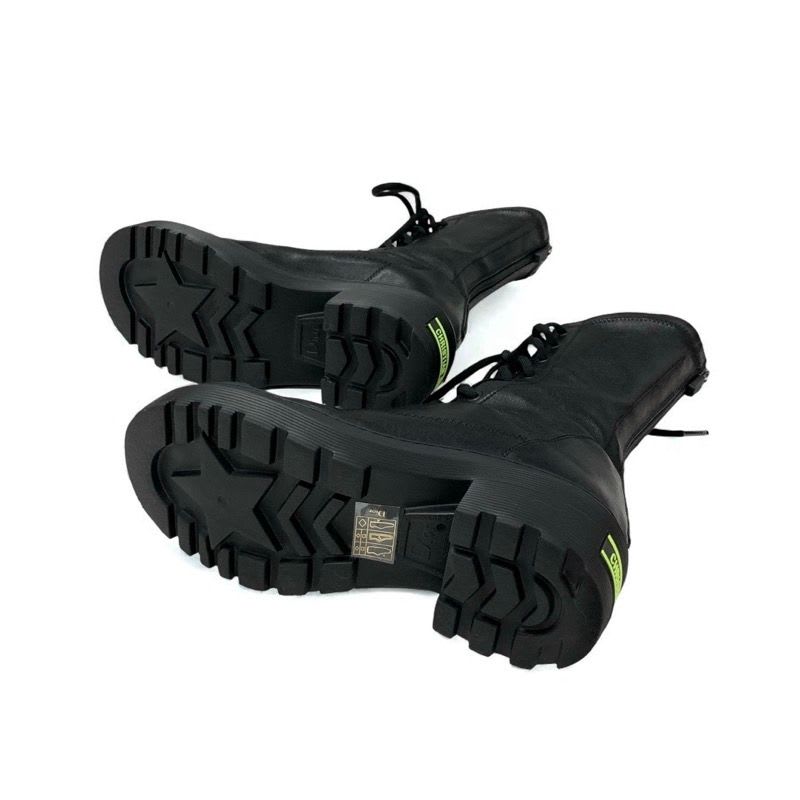 Christian Dior Arcade Boots Short Shoes Leather Black Logo Lace Up Zip — view 6