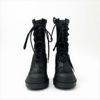 Christian Dior Arcade Boots Short Shoes Leather Black Logo Lace Up Zip — view 2
