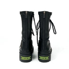 Christian Dior Arcade Boots Short Shoes Leather Black Logo Lace Up Zip — view 5