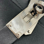 Hermes Saint Germain Boots Short Shoes Leather Black Silver Kelly Hardware — view 9
