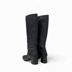 Hermes Houle 60 Boots Long Shoes Leather Black Stitching — view 4